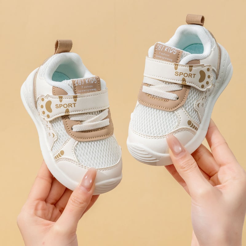 Crtane dječje cipice za prve korake za bebe i malu djecu, veličina 26, proljeće–jesen, prozračni mrežasti gornji dio, unisex, s Velcro zatvaračem, niski gornji dio, protuklizna potplat