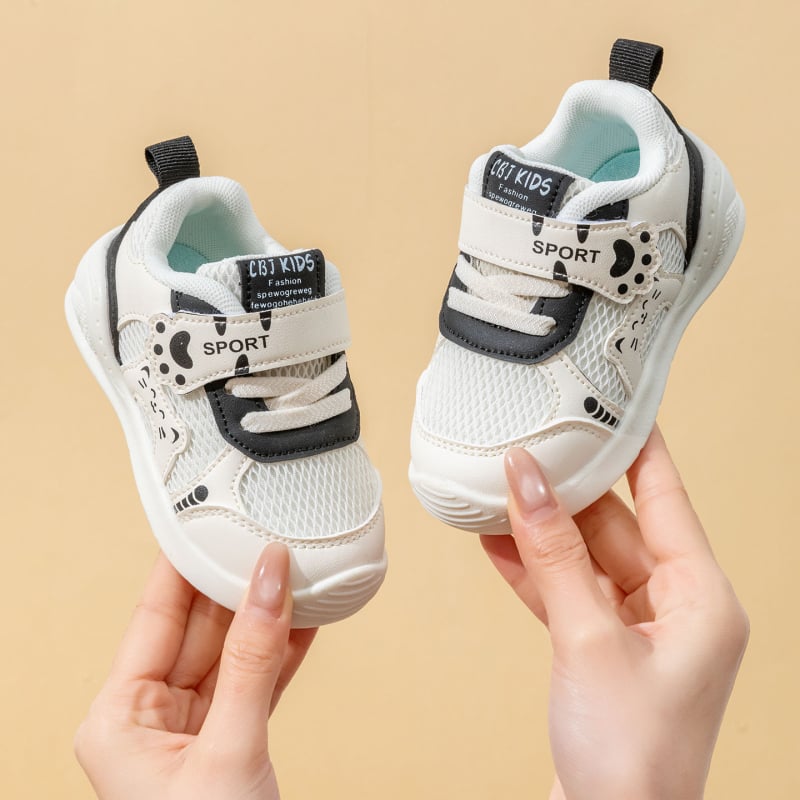 Crtane dječje cipice za prve korake za bebe i malu djecu, veličina 26, proljeće–jesen, prozračni mrežasti gornji dio, unisex, s Velcro zatvaračem, niski gornji dio, protuklizna potplat