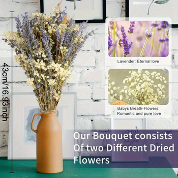 Buket suhih cvjetova gypsophila i lavanda, ručna izrada