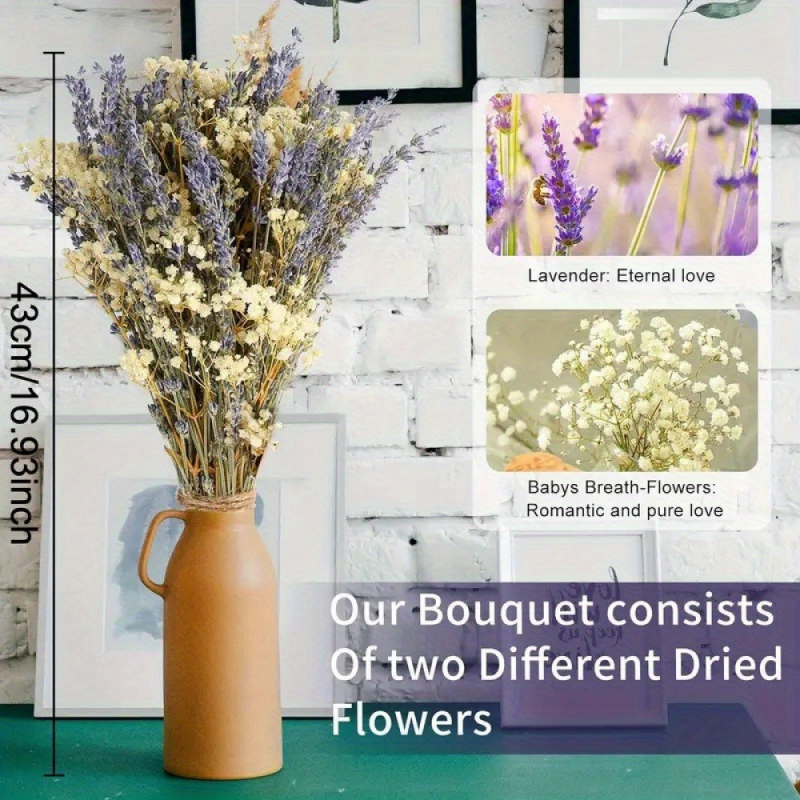 Buket suhih cvjetova gypsophila i lavanda, ručna izrada