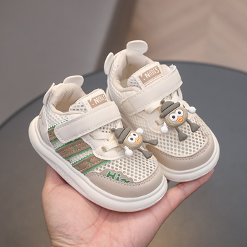 Cipele za bebe i malu djecu, unisex, mrežasti gornji dio, ultra lagane, mek pod, slatki crtani uzorak, zatvarač na Velcro, za dob 12–48 mjeseci, proljeće/ljeto