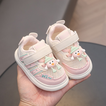 Cipele za bebe i malu djecu, unisex, mrežasti gornji dio, ultra lagane, mek pod, slatki crtani uzorak, zatvarač na Velcro, za dob 12–48 mjeseci, proljeće/ljeto