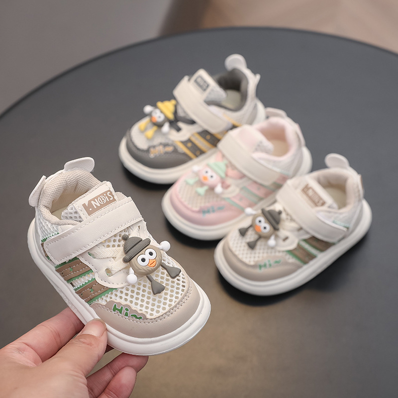 Cipele za bebe i malu djecu, unisex, mrežasti gornji dio, ultra lagane, mek pod, slatki crtani uzorak, zatvarač na Velcro, za dob 12–48 mjeseci, proljeće/ljeto