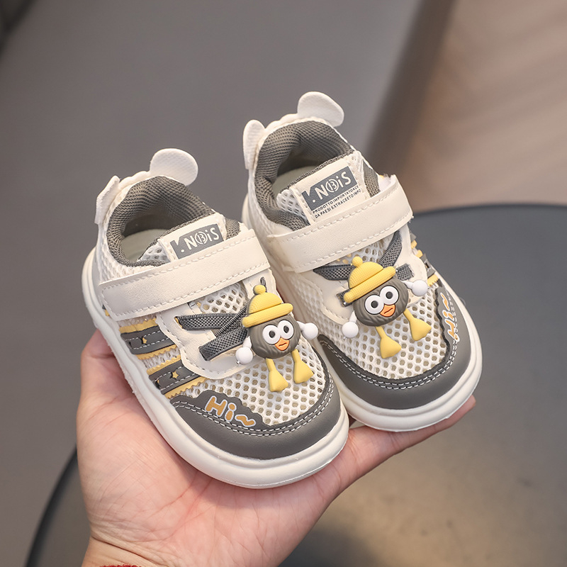Cipele za bebe i malu djecu, unisex, mrežasti gornji dio, ultra lagane, mek pod, slatki crtani uzorak, zatvarač na Velcro, za dob 12–48 mjeseci, proljeće/ljeto