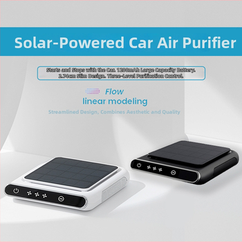 Nova ultra-tanka solarna pročistač zraka za automobil s USB negativnim jonima, automatsko uključivanje/isključivanje i uklanjanje mirisa