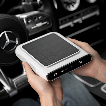 Nova ultra-tanka solarna pročistač zraka za automobil s USB negativnim jonima, automatsko uključivanje/isključivanje i uklanjanje mirisa