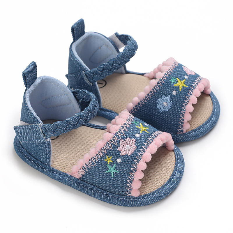 Ljetne prozračne papučice za bebe s mekanom podlogom, prozračna, Velcro zatvaranje, visokim gornjim dijelom