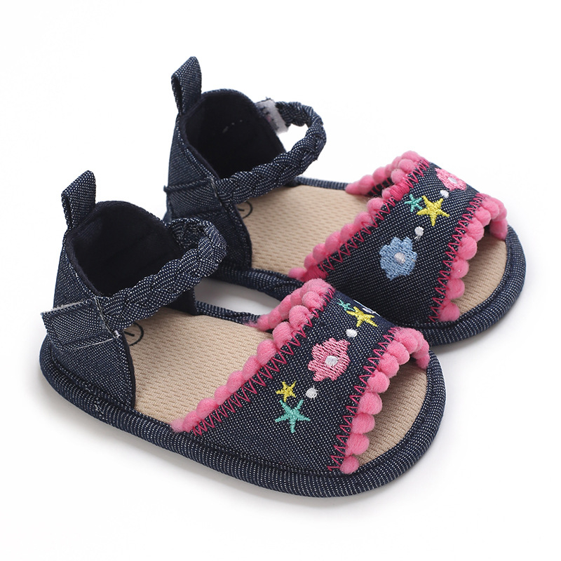 Ljetne prozračne papučice za bebe s mekanom podlogom, prozračna, Velcro zatvaranje, visokim gornjim dijelom