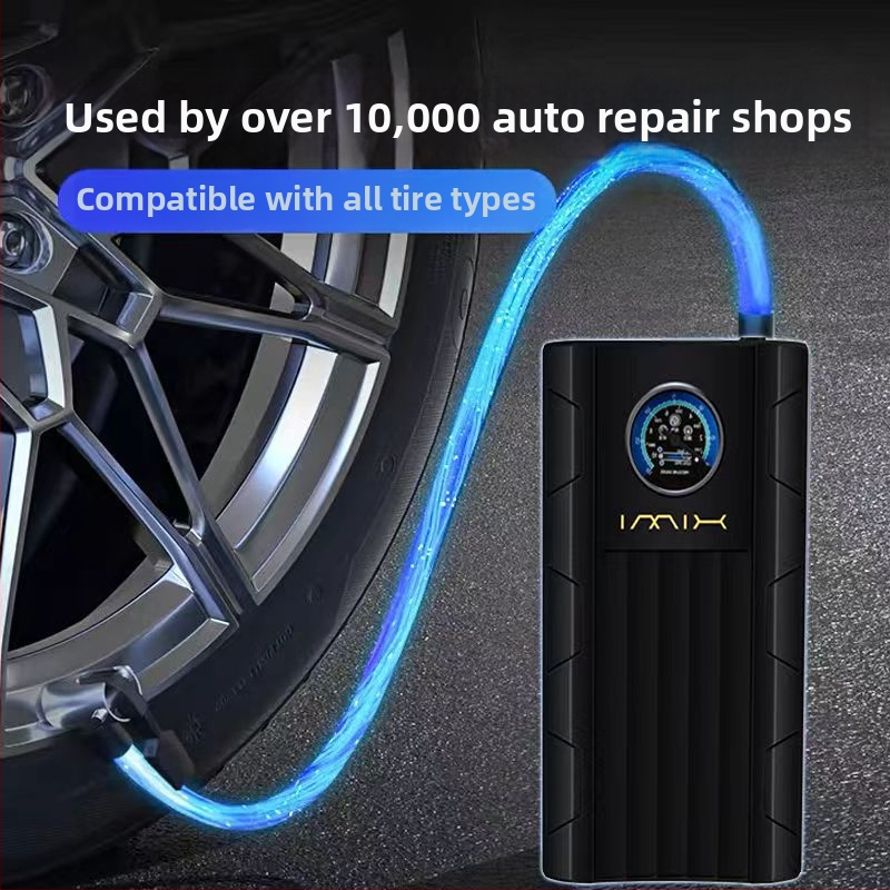 Nova snažna bežično napajana pumpa za zrak za automobil, prijenosna i na baterije, za auto i dom, s digitalnim zaslonom