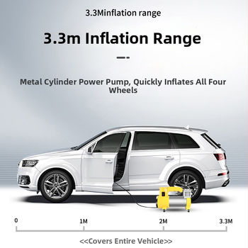 Električna pumpa za auto gume, 3-u-1, s LED svjetlom, 150 PSI