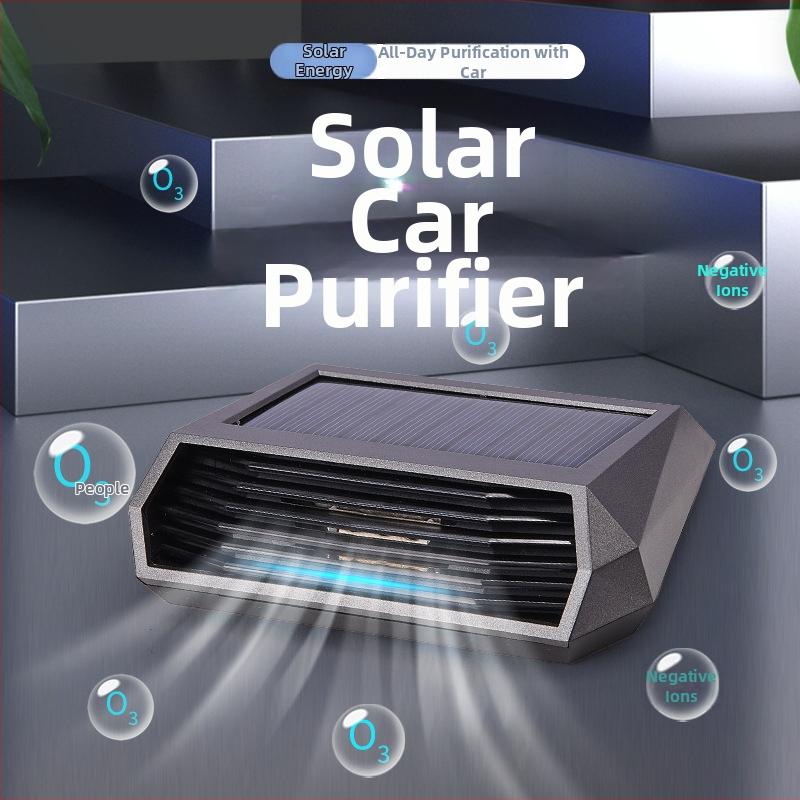 Solarni automobilni čistač zraka s ozonom i negativnim ionima – uklanja mirise, dezinficira i uklanja formaldehid