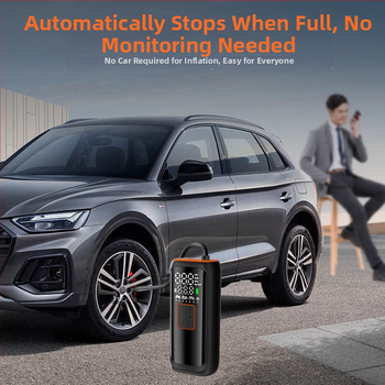 Woxin inteligentna automobilska pumpa za zrak, višenamjenska prijenosna pumpa za gume, bežična, s USB napajanjem i digitalnim zaslonom