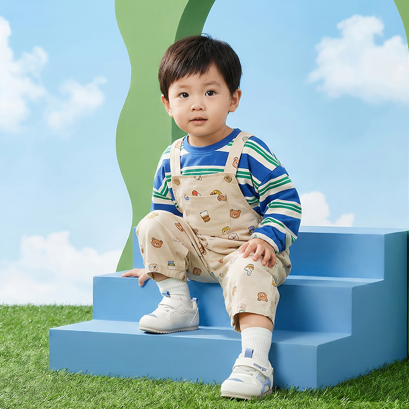 Dječje cipele za hodanje, unisex, protuklizne, s Velcro kopčom, za uzrast 0–2 godine, gornji dio od mikrovlakana i mreže, potplat TPR