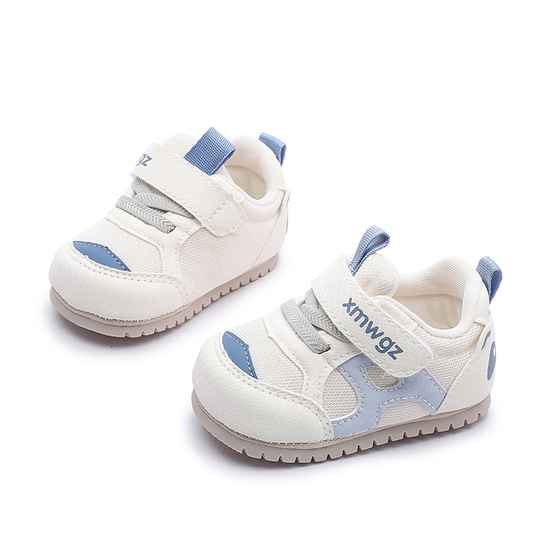 Dječje cipele za hodanje, unisex, protuklizne, s Velcro kopčom, za uzrast 0–2 godine, gornji dio od mikrovlakana i mreže, potplat TPR