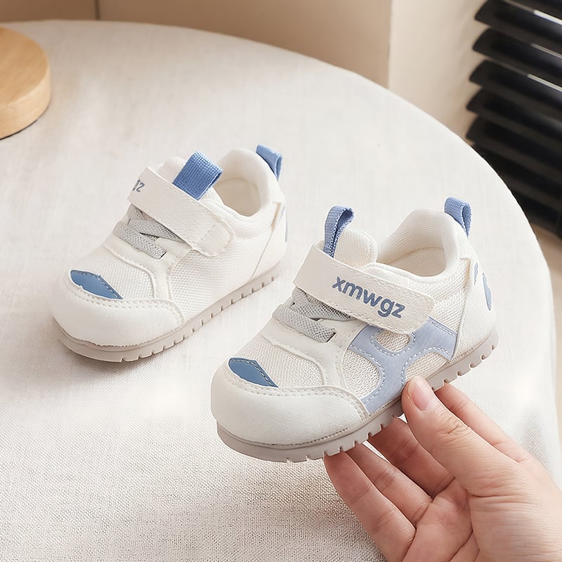 Dječje cipele za hodanje, unisex, protuklizne, s Velcro kopčom, za uzrast 0–2 godine, gornji dio od mikrovlakana i mreže, potplat TPR