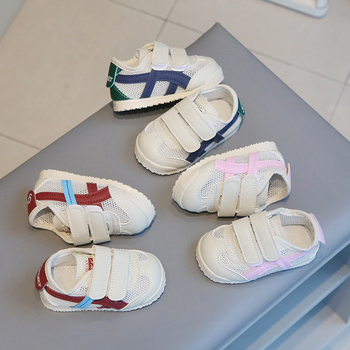 Dječje lagane mrežaste tenisice s Velcro zatvaračem, niski kroj, prozračne udobne, unisex, korejskog stila