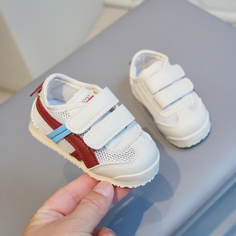 Dječje lagane mrežaste tenisice s Velcro zatvaračem, niski kroj, prozračne udobne, unisex, korejskog stila