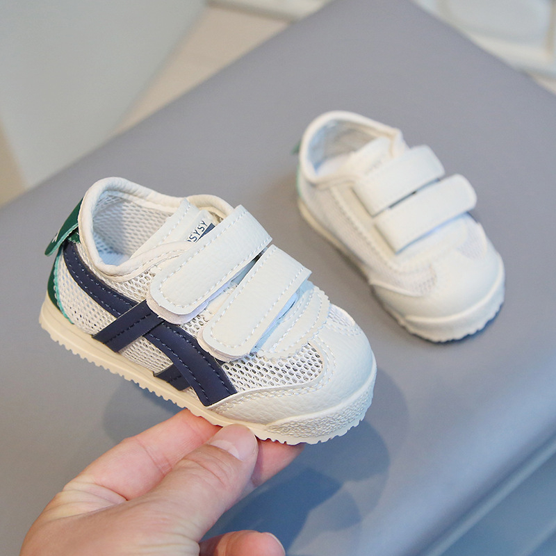 Dječje lagane mrežaste tenisice s Velcro zatvaračem, niski kroj, prozračne udobne, unisex, korejskog stila