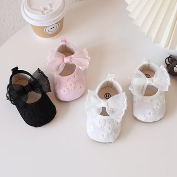 Cipele za bebe za djevojčice, korejski stil mašna, mekana potplata, protuklizne, Velcro zatvaranje, cvjetni uzorak, 6-36 mjeseci