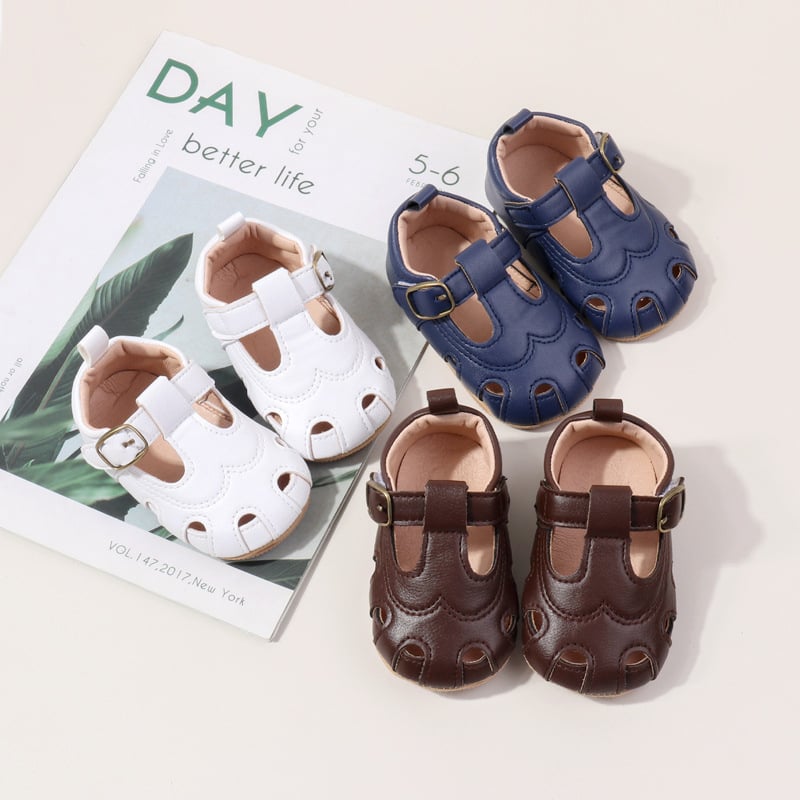Ljetne sandale za bebe i malu djecu, protuklizna meka đonovi, perforirani dizajn, Velcro zatvarač, za dob 12–36 mjeseci