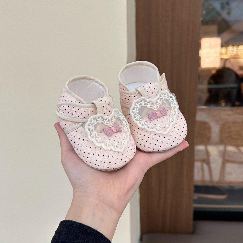 Proljetne cipele za bebe i malu djecu 0–12 mjeseci, za djevojčice, princeza s točkicama, protuklizne cipele za prve korake