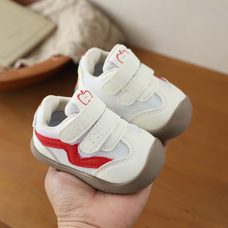 Cipele za prve korake beba, proljeće-jesen, prozračni mrežasti gornji dio, mekana potplat, protuklizne, niski kroj, zatvaranje Velcro, unisex, 12–36 mjeseci, brenda N&Ela