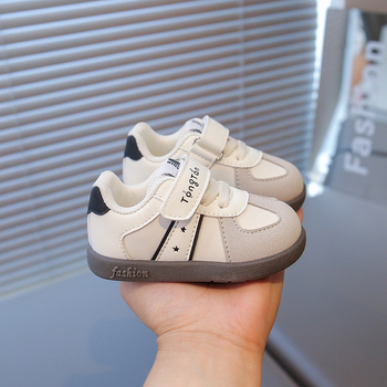 Unisex cipele za hodanje za bebe 12–36 mjeseci | Gornji dio od mikrovlaknaste kože | Vodootporne, protuklizne, otporne na habanje | Zatvarač Velcro | Niski kroj za proljeće i jesen