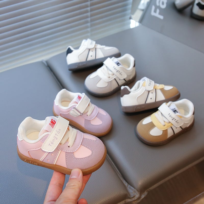 Unisex cipele za hodanje za bebe 12–36 mjeseci | Gornji dio od mikrovlaknaste kože | Vodootporne, protuklizne, otporne na habanje | Zatvarač Velcro | Niski kroj za proljeće i jesen