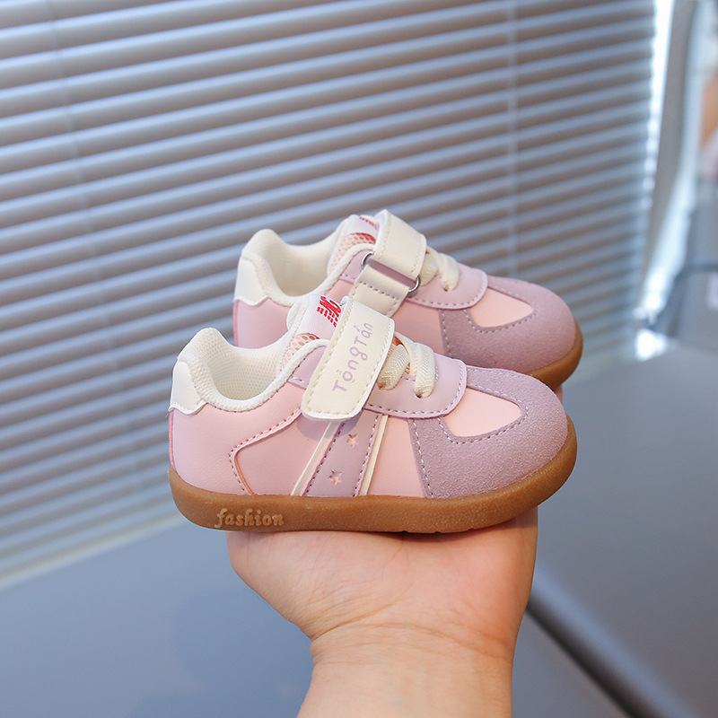 Unisex cipele za hodanje za bebe 12–36 mjeseci | Gornji dio od mikrovlaknaste kože | Vodootporne, protuklizne, otporne na habanje | Zatvarač Velcro | Niski kroj za proljeće i jesen