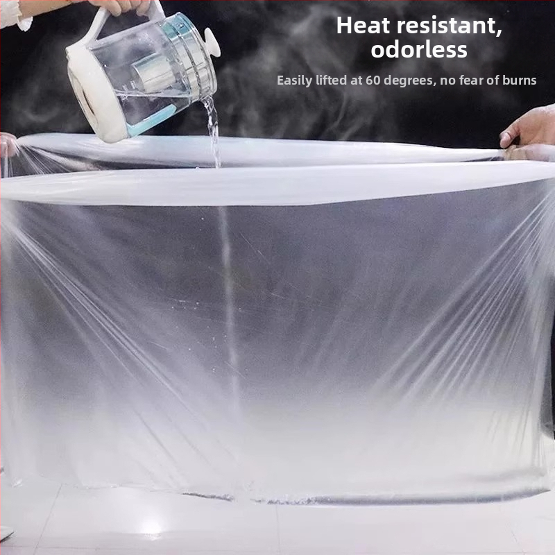 Jednokratna navlaka za kadu i torba za kupanje – za putovanja, hotele i kućnu upotrebu, debeli prijenosni plastični film za kupanje
