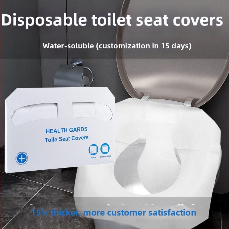 Vodotopiva jednorazna podloga za sjedalo WC-a, papirnata, debljina 16 g, dimenzije 425 × 360 mm