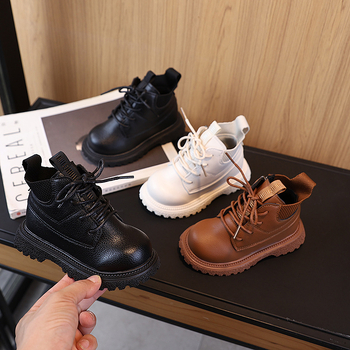 Dječje zimske Martin čizme, jednobojne, umjetna koža, bočni zatvarač, gumeni potplat, unisex