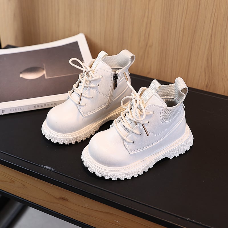 Dječje zimske Martin čizme, jednobojne, umjetna koža, bočni zatvarač, gumeni potplat, unisex
