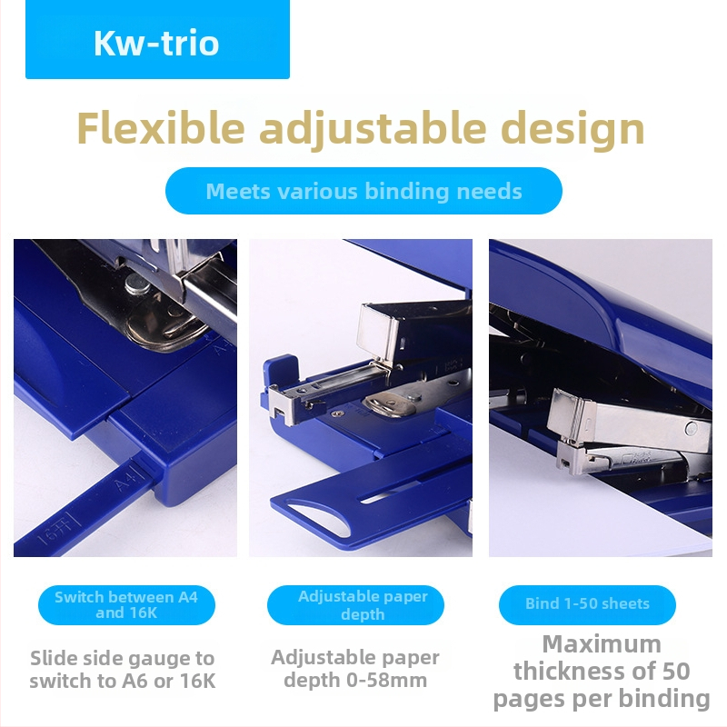 KW-TRIO 55Y2 Dvojhlavý sešívač na dokumenty, úsporný model, až do 50 strán, kompatibilný so sponkami 24/6 a 26/8