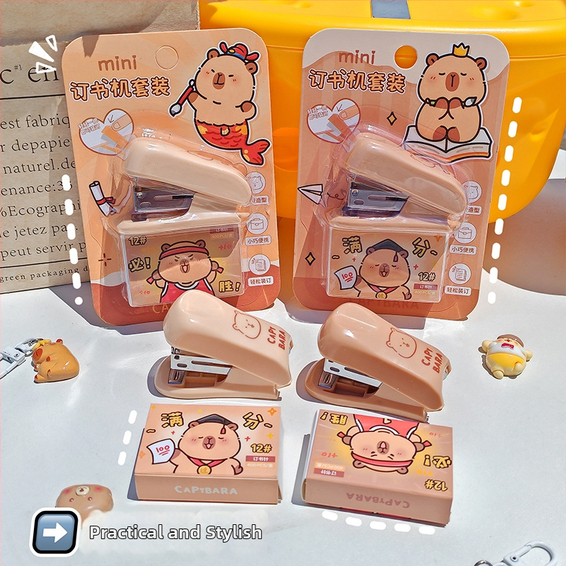 Mini ručný zošívač pre študentov, kompaktný prenášateľný nástroj na zošívanie doma