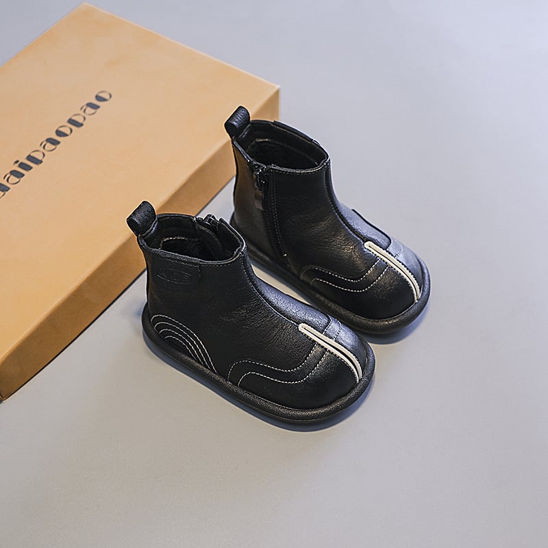 Dječje čizme za djevojčice, model 2026, britski retro stil s lažno podijeljenom prstom, kožne čizme za malu djecu s mekanom potplatom, kratke čizme