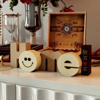 3D ukrasi od slova 1010 – minimalistni kućni dekor za dnevni boravak, radni stol i ulaz