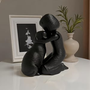 3D ispisana mirna statua, ukrasni predmet, kreativni blagdanski dar.