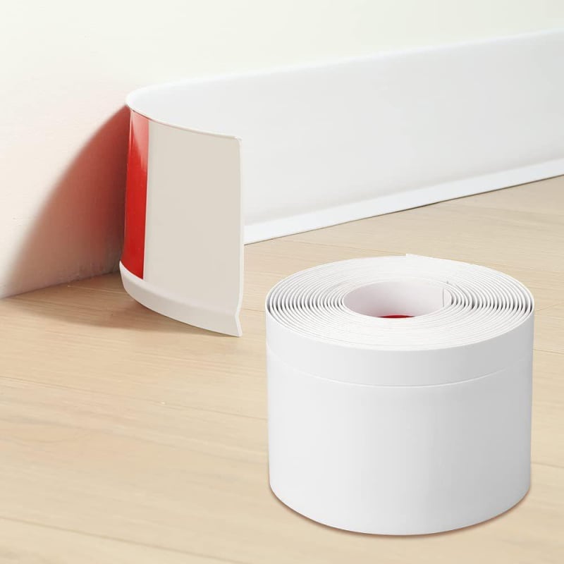 PVC mekani samoljepljivi donji prag za zid, gumeni i plastični rub, moderan minimalistički stil