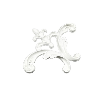 PU zidni rub s kutnim cvjetnim motivom, francuski stil, imitacija gipsa, 12×12 cm