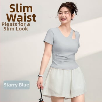 Ljetna ženska majica za jogu, brzo sušenje, slim fit, plus size, za pilates i trčanje