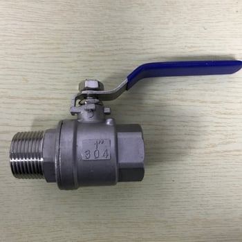 304 nehrđajući čelik dvodijelni kuglični ventil s unutarnjim i vanjskim navojem za vodovodnu instalaciju, veličine 1/2", 3/4" i 1"