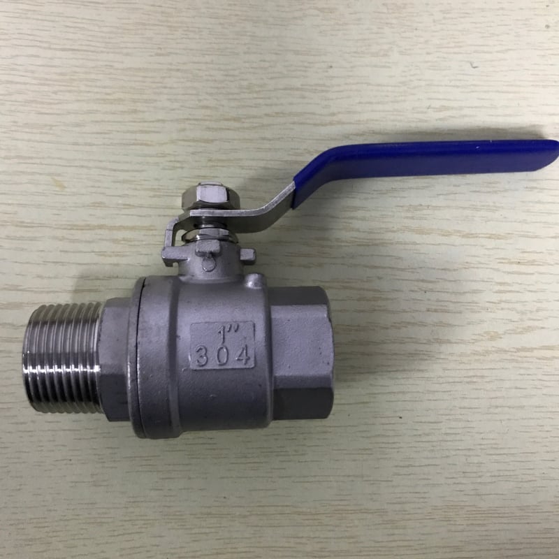 304 nehrđajući čelik dvodijelni kuglični ventil s unutarnjim i vanjskim navojem za vodovodnu instalaciju, veličine 1/2", 3/4" i 1"