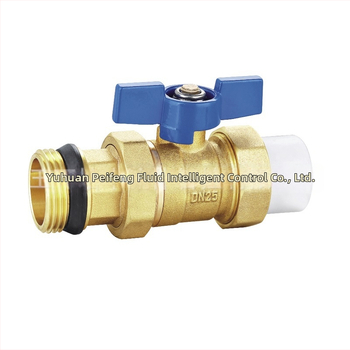 PPR kuglični ventil za toplu i hladnu vodu, spojni navoj, bakrena prirodna boja, za sustav grijanja