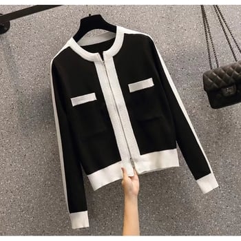 Ženski kardigan oversize, pleteni top za jesen s dugim rukavima