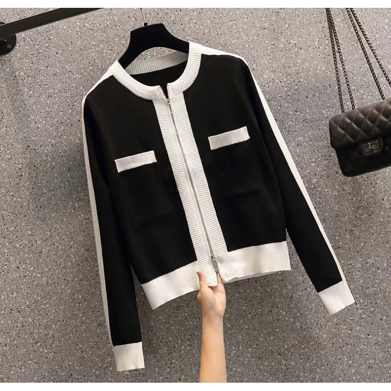 Ženski kardigan oversize, pleteni top za jesen s dugim rukavima