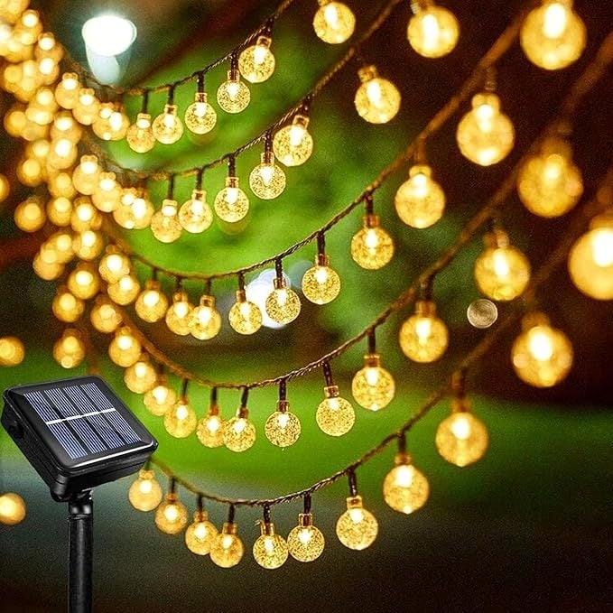 Solarni LED svjetlosni nizovi za dvorište i vrt, vanjske vodootporne dekorativne LED svjetla s daljinskim upravljanjem, višebojni LED