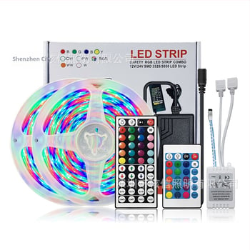 RGB 3528 vodootporna LED traka s daljinskim upravljačem 24 ili 44 tipke, 12V, 5 m, promjenjivi boje