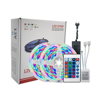 RGB 3528 vodootporna LED traka s daljinskim upravljačem 24 ili 44 tipke, 12V, 5 m, promjenjivi boje