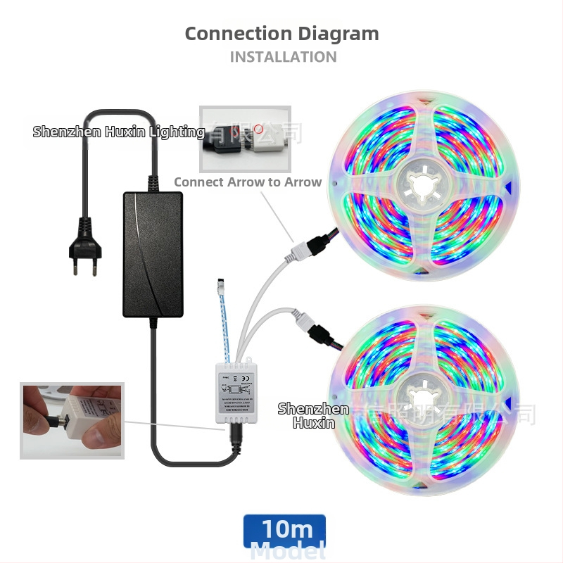 RGB 3528 vodotesný LED pásik, diaľkové ovládanie 24 tlačidiel alebo 44 tlačidiel, 12V, dĺžka 5 m, farebné efekty